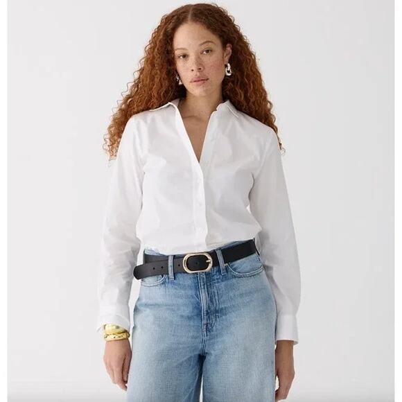 J Crew Tops - NWT J Crew Wren Slim Shirt in Stretch Cotton Poplin Size 10